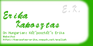 erika kaposztas business card